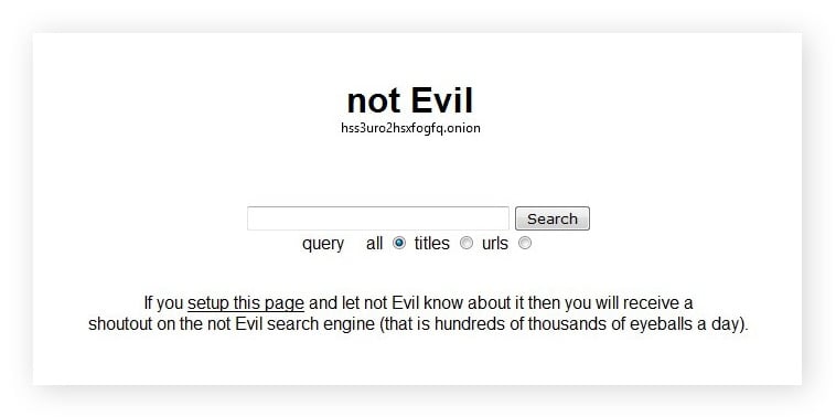 dark web search engine